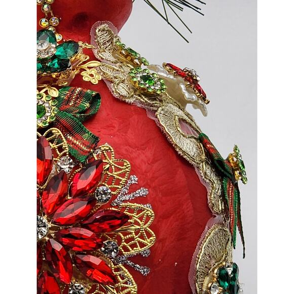 Mark Roberts Christmas 2024 King's Jewel Fancy Finial Ornament 8" Red Frosted - Picture 14 of 16